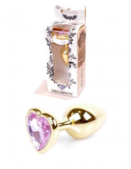 Biżuteria analna - Biżuteryjny korek analny z kryształem różowym...