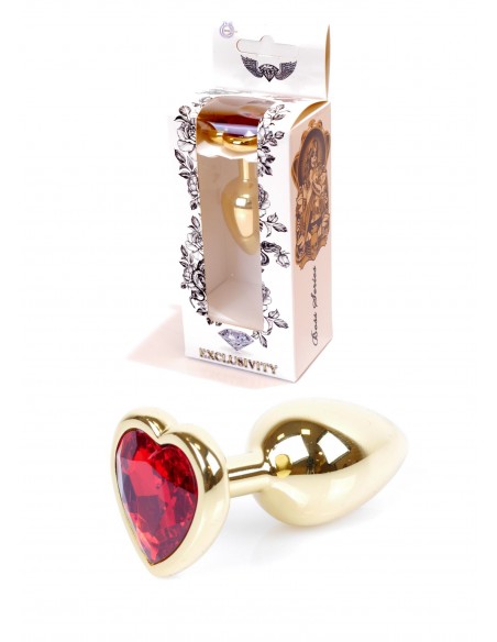 Zabawki analne - Biżuteryjny korek analny z kryształem czerwonym...