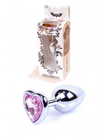 Zabawki analne - Biżuteryjny korek analny z kryształem różowym...