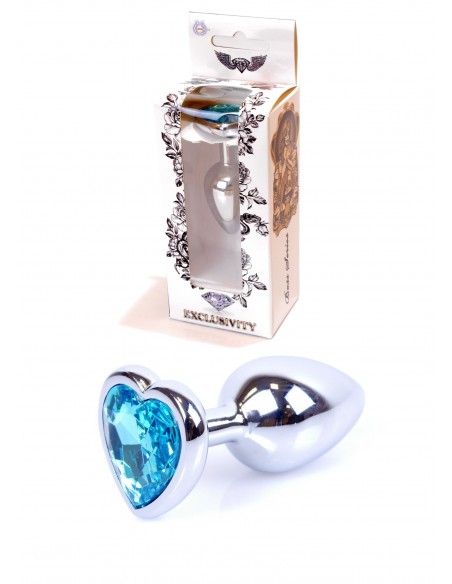 Zabawki analne - Biżuteryjny korek analny z kryształem serce...
