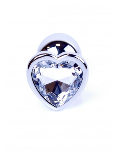 Biżuteria analna - Biżuteryjny korek analny z kryształem serce