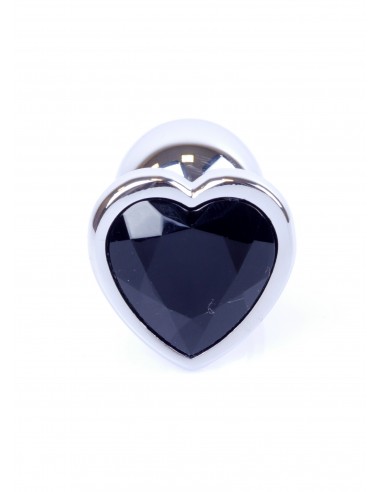 Zabawki analne - Biżuteryjny korek analny z kryształem czarnym...