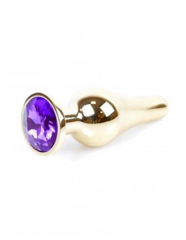 Zabawki analne - Biżuteryjny korek analny z kryształem fioletowym