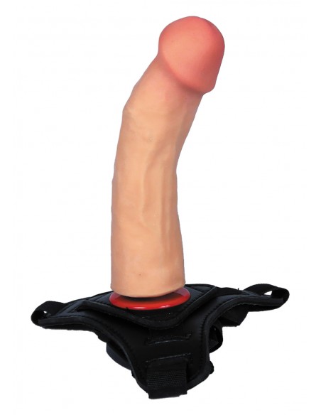 Strapony bez wibracji - Proteza penisa Afrodyta strap-on z cyberskóry 16cm
