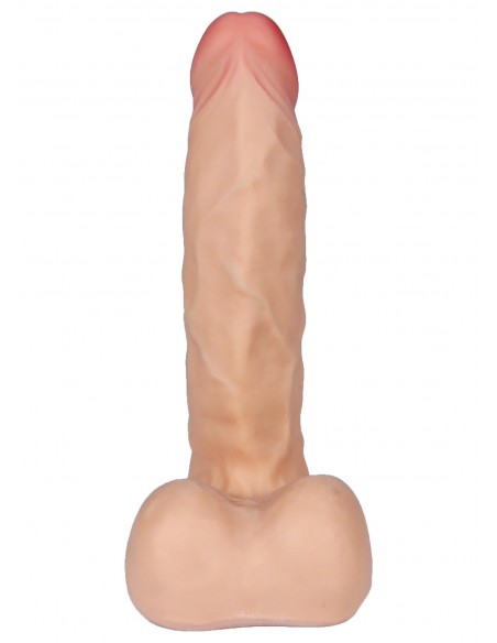 Dilda z przyssawką - Grube dildo penis z cyberskóry 18 cm