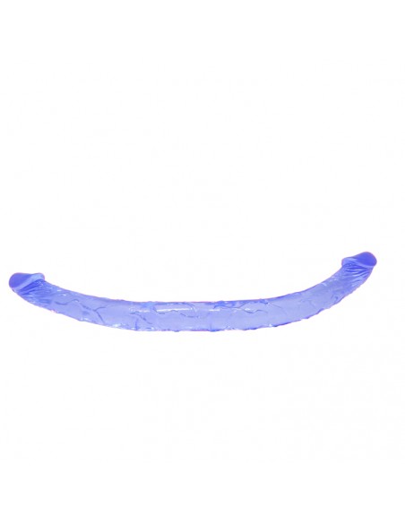 Dilda podwójne (Duo) - Dildo podwójne wyginane penis 45 cm niebieski