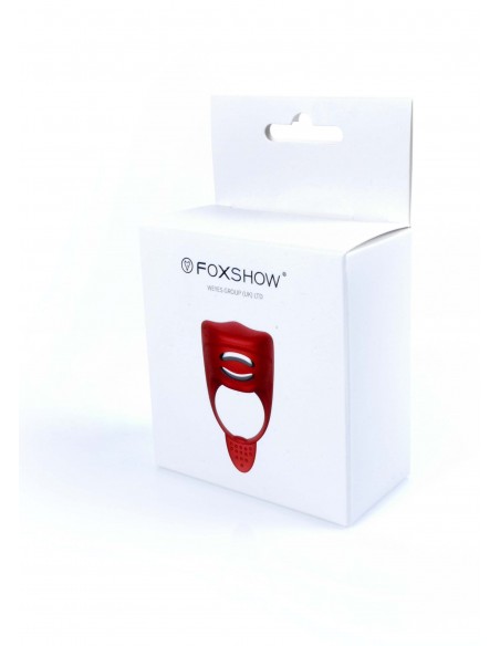 Pierścienie erekcyjne z wibracjami - FOXSHOW Ring Red pierścień erekcyjny na penisa...