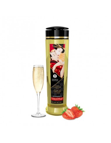 Olejki do masażu - SHUNGA Romance Sparkling Strawberry Wine olejek...