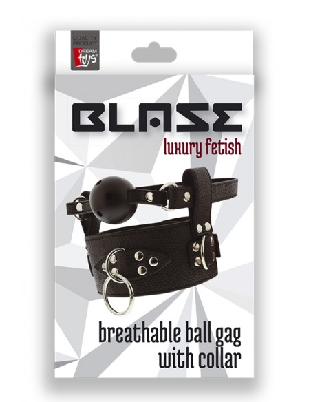 Kneble erotyczne - Breathable Ball Gag With Collar knebel...