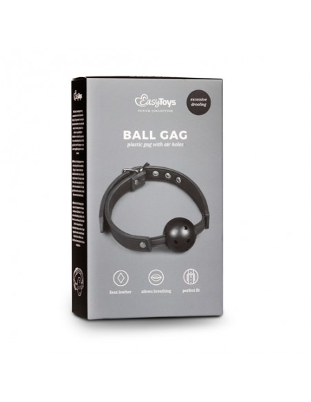 Kneble erotyczne - Ball Gag knebel erotyczny z kulką z dziurkami