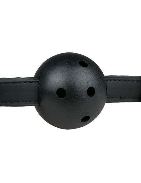 Kneble erotyczne - Ball Gag knebel erotyczny z kulką z dziurkami