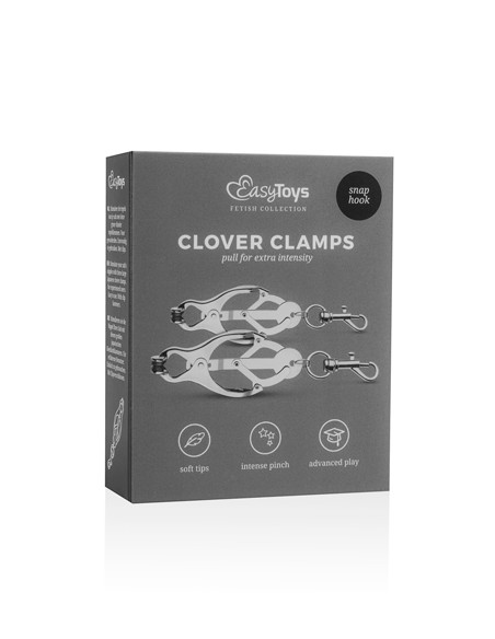 Klamry i klipsy na sutki, łechtaczkę - Japanese Clover Clamps With Clips klipsy do...
