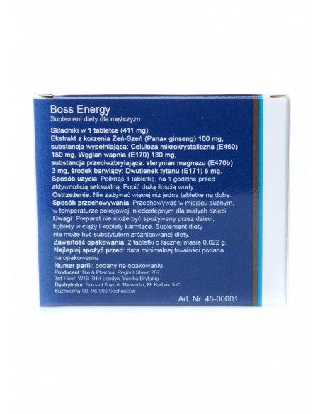 Potencja / Erekcja - Boss Energy tabletki na potencję 2 szt.