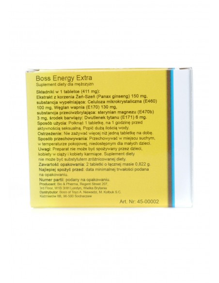 Potencja / Erekcja - Boss Energy Extra tabletki na potencję 2 szt.