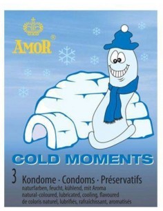 Amor Cold prezerwatywy smakowe z efektem chłodzenia 3 szt.
