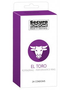 Secura El Toro prezerwatywy przedłużające stosunek z pierścieniem 24 szt.