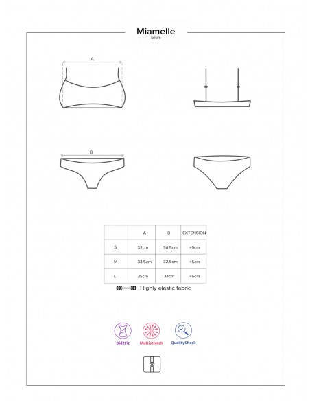 Stroje kąpielowe - Obsessive Miamelle bikini S